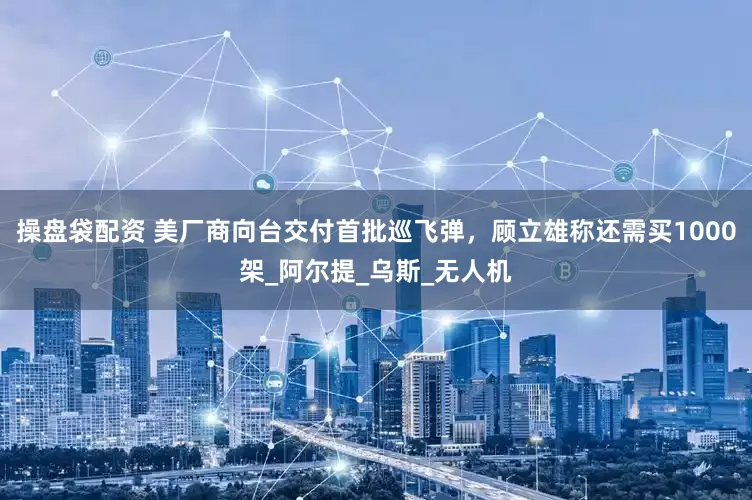 操盘袋配资 美厂商向台交付首批巡飞弹，顾立雄称还需买1000架_阿尔提_乌斯_无人机